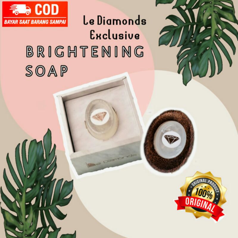 EXCLUSIVE BRIGHTENING SOAP LE DIAMONDS 100% ASLI/PERAWATAN WAJAH/SABUN MUKA