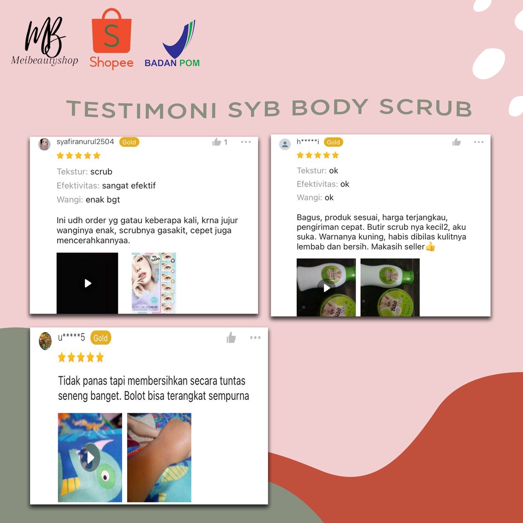 SYB Bibit Pemutih Lotion/Sabun/Bodywash/Scrub/Infus With Arbutin