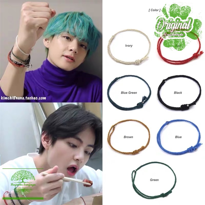 Gelang Kpop Bts Bracelet Jungkook V Kim Tae Hyung Hand Made