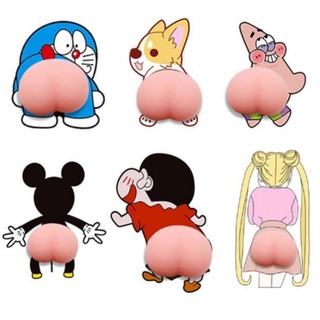 viral in,, aksesoris mainan hiasan sticker hp pantat kenyal squisy doremon shiro sincan patrick murah