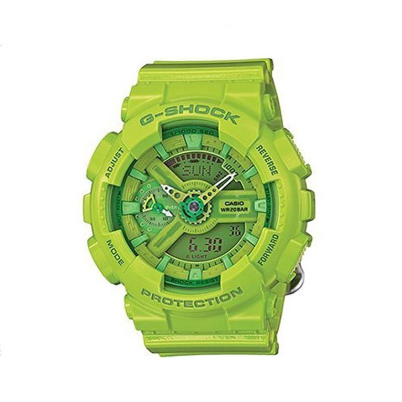 Casio G-Shock GA-S110 Men's Women's Sports Digital Watch Green GA-S110CC