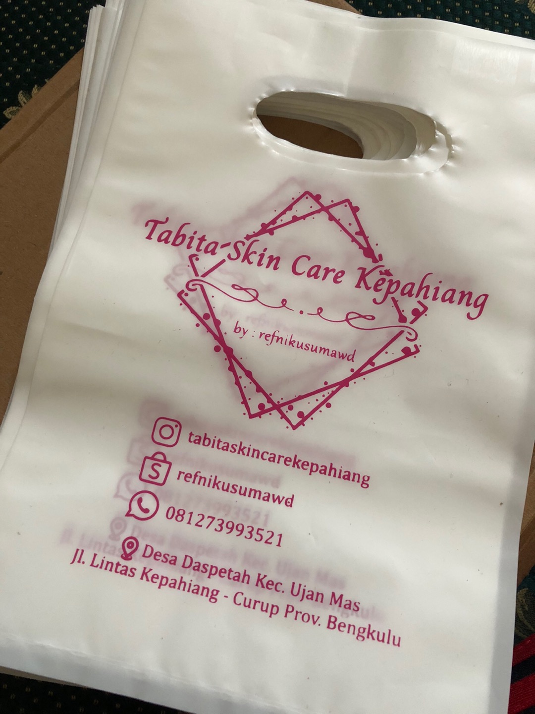 Plastik Hd Plong Tipis Ukuran 15x22cm (kecil) Dengan Sablon