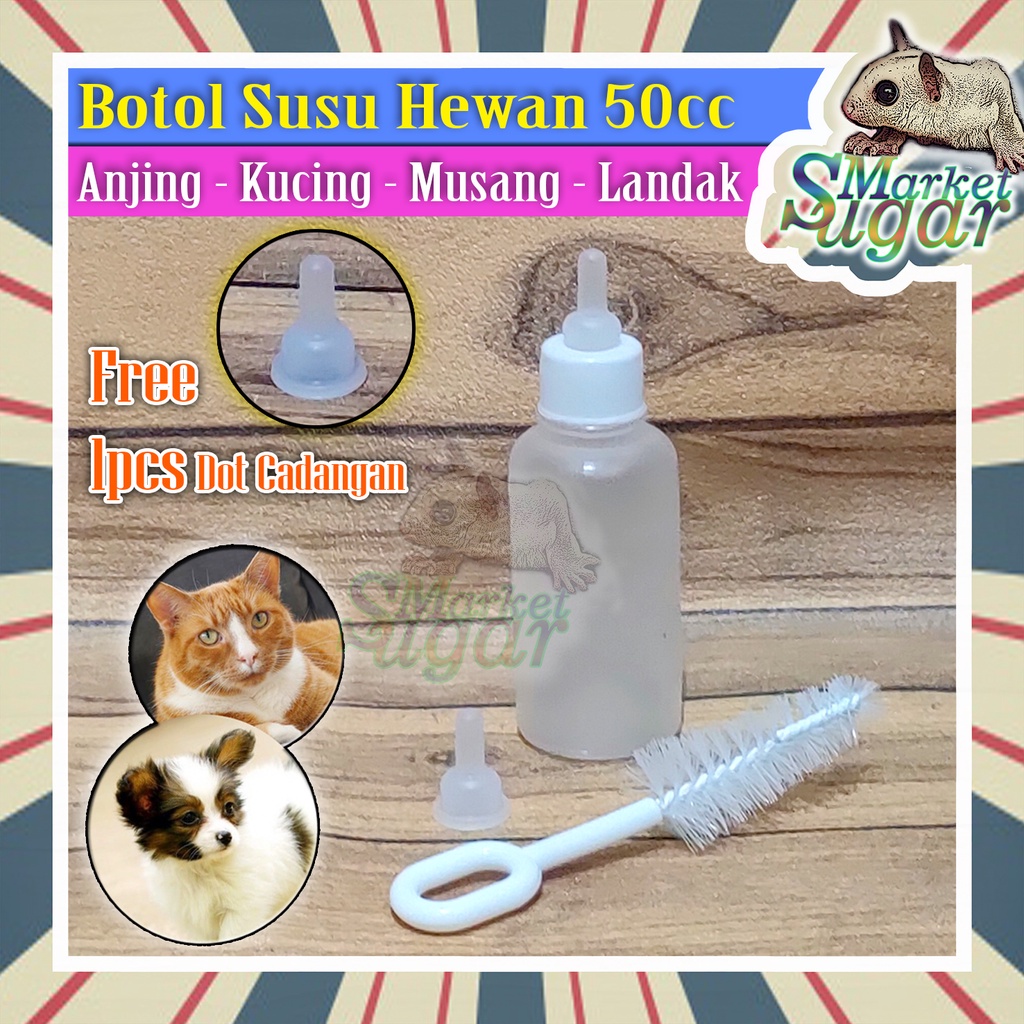 Import Botol Susu Kucing - Anjing - Musang - Otter - Hewan - Plus Sikat
