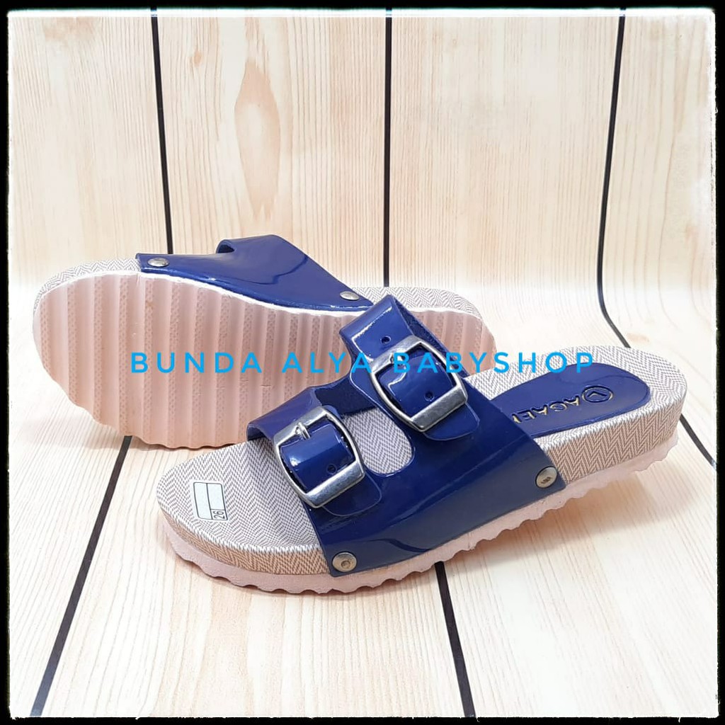 Sandal Anak Perempuan Usia 4 5 6 7 Tahun Size 26 - 33 Alas Karet - Sandal Anak Cewek Tali NAVY Alas Karet Anti Licin