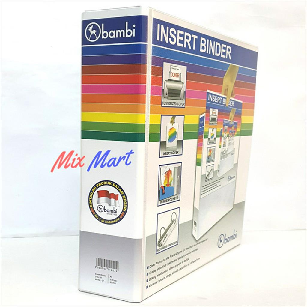 

Bambi 2134 M Insert Binder A4 3 ring 50 mm White 07 ORIGINAL