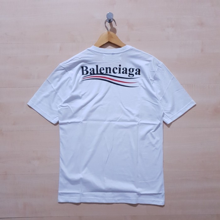 KAOS T SHIRT BALENCIAGA CAMPAIGN TEE WHITE - M