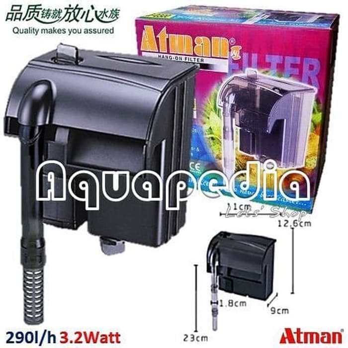 atman hf0300 filter gantung aquarium/hang on