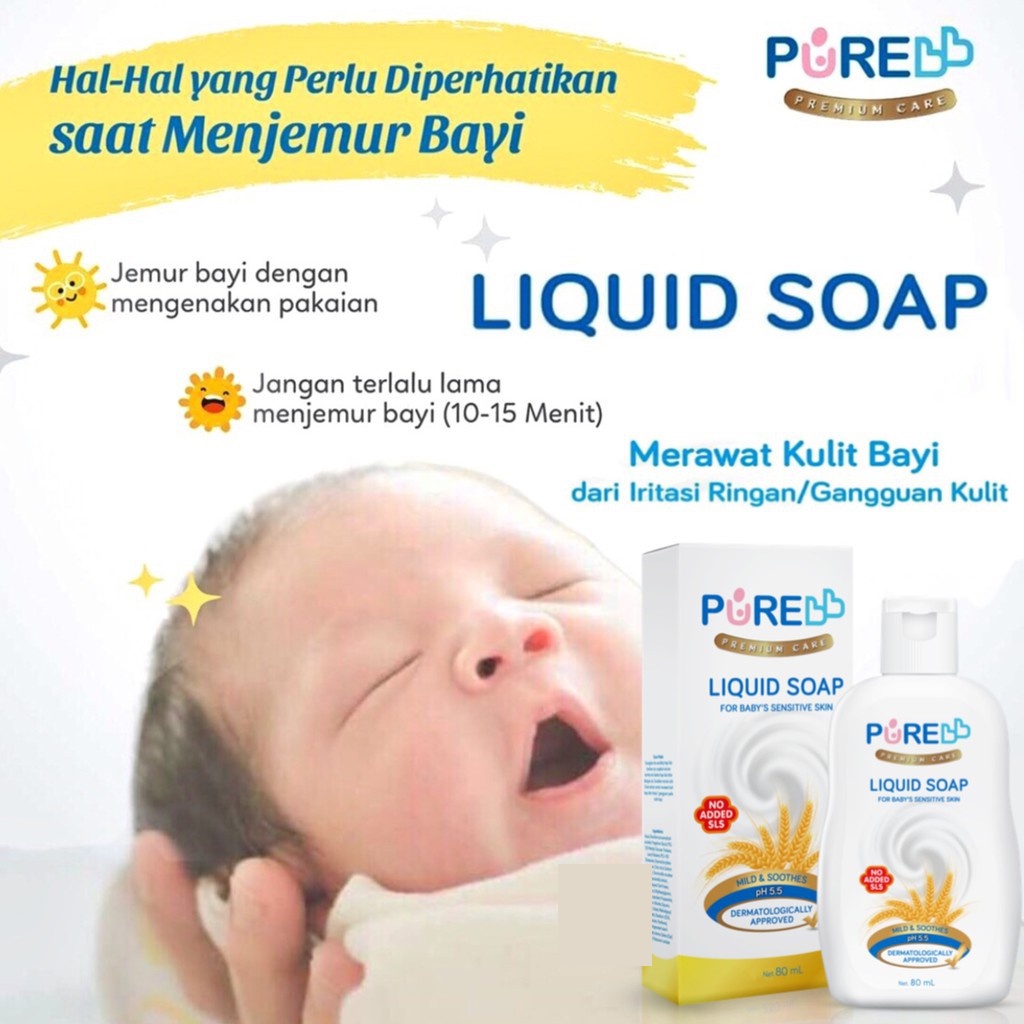 Pure Baby Liquid Soap Pure BB for Sensitive Skin Sabun Mandi Cair Sabun Bayi