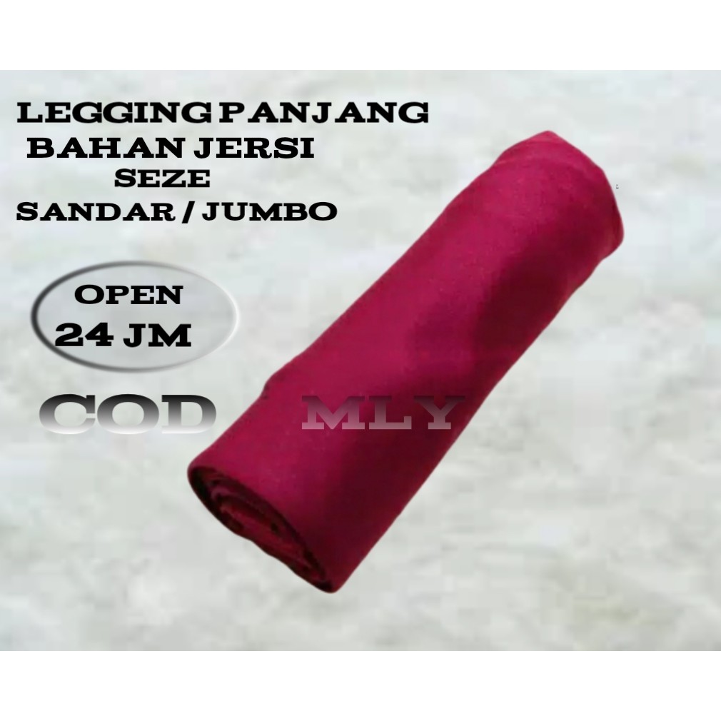 PROMO Legging Panjang Tebal Premium / Celana Leging Polos Jersey Spandek / Lejing Kaos Dewasa/ COD 2