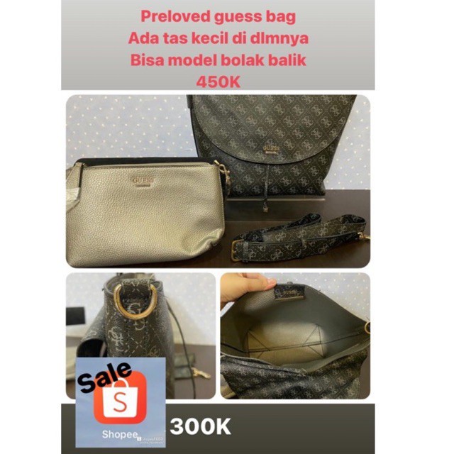 sale preloved tas original guess