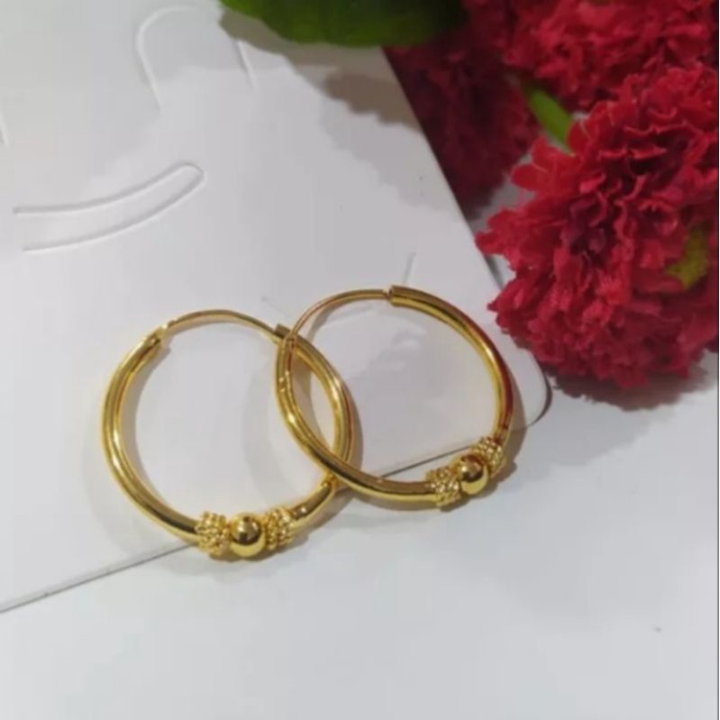 ANTING WANITA TITANIUM GOLD TERBARU SIMPLE ANTI KARAT DAN TIDAK LUNTUR