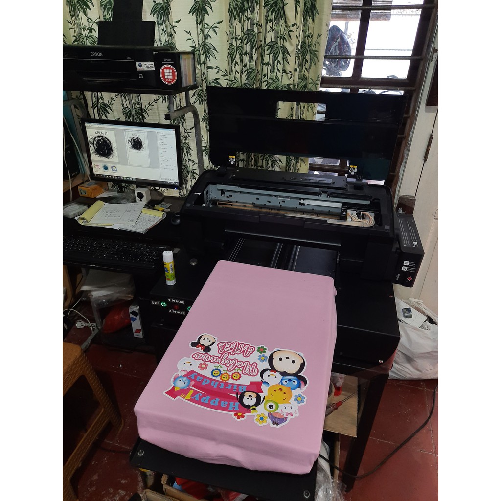 SABLON KAOS SATUAN PRINT DTG KAOS GELAP &quot;LENGAN PANJANG&quot;