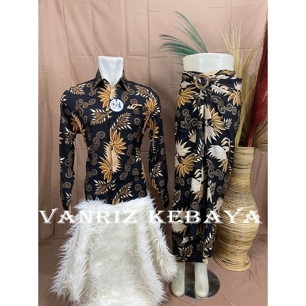 By GoldenStoreBATIK COUPLE / BAJU BATIK COUPLE / BATIK SET / BATIK LENGAN PANJANG / BATIK COUPLE ROK LILIT / ROK LILIT BATIK COUPLE
