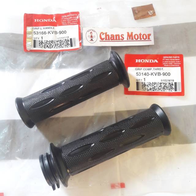 Sepasang Hand Grip Handfad Handfat Kanan Kiri Vario 110 Karbu Beat Karbu Original AHM
