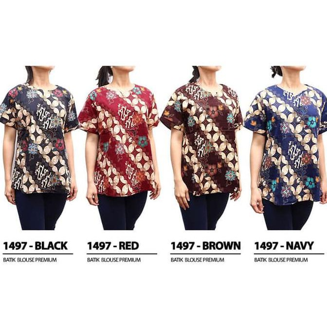 HOT SALE BAJU ATASAN WANITA BATIK BAJU MUSLIM BLUS MUSLIM TUNIK TOP FIT TO XL