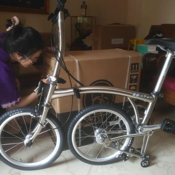 Bisa Bayar Di Tempat Sepeda Lipat 3Sixty Electric Chrome