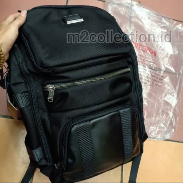 TUMI Alpha Bravo Tyndall Utility Backpack Black Mirror autentik original
