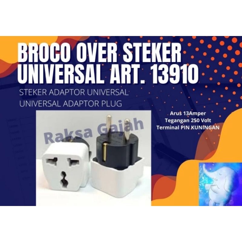 Jual BROCO Over Steker Universal 13910 Multi Plug | Shopee Indonesia