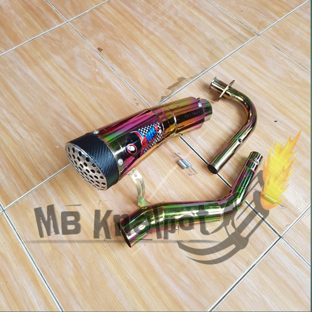 KNALPOT R9 H2 MBR BEAT CARBU-BEAT NEW-BEAT F1 FULL RAINBOW TERBARU