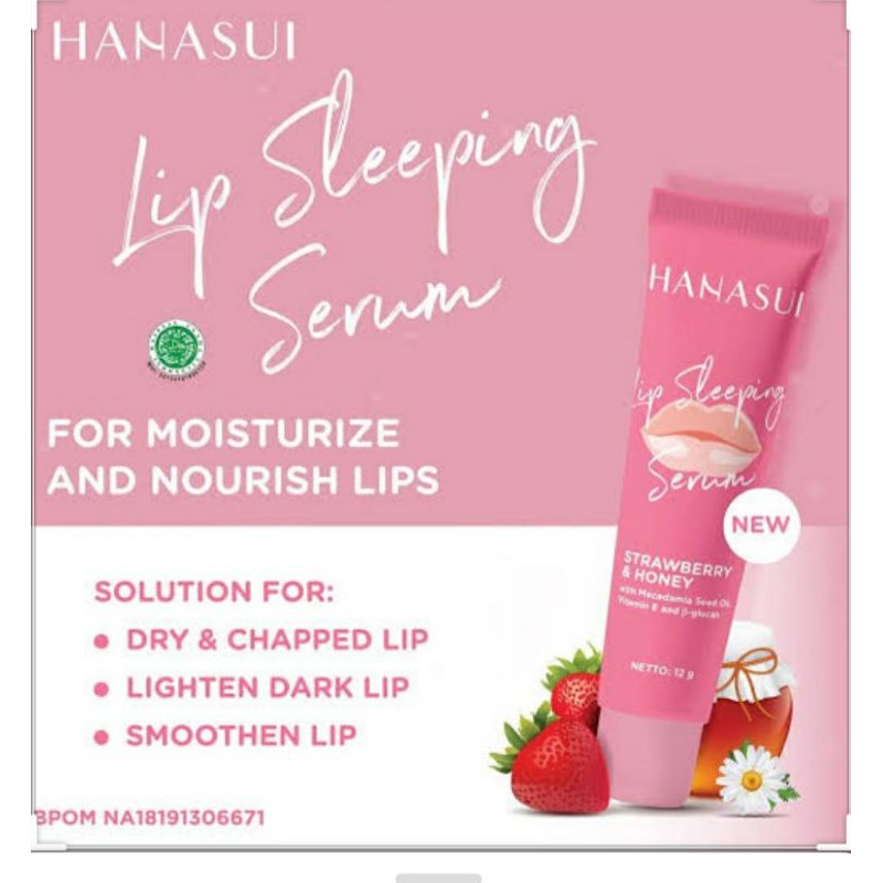 HANASUI LIP SLEEPING SERUM STRAWBERRY &amp; HONEY - 12GR