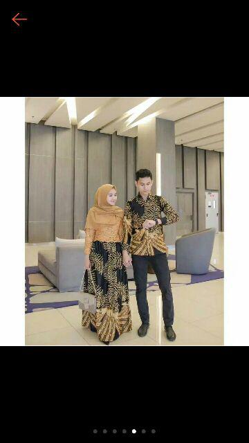 Batik Couple Gamis Brukat Luna Barack Kartika 2495 Motif Kelabang