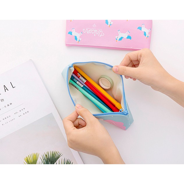 Tempat Pensil Karakter UNICORN Lucu Warna Pastel / Pencil Case Unicorn / Tempat Alat Tulis Unicorn