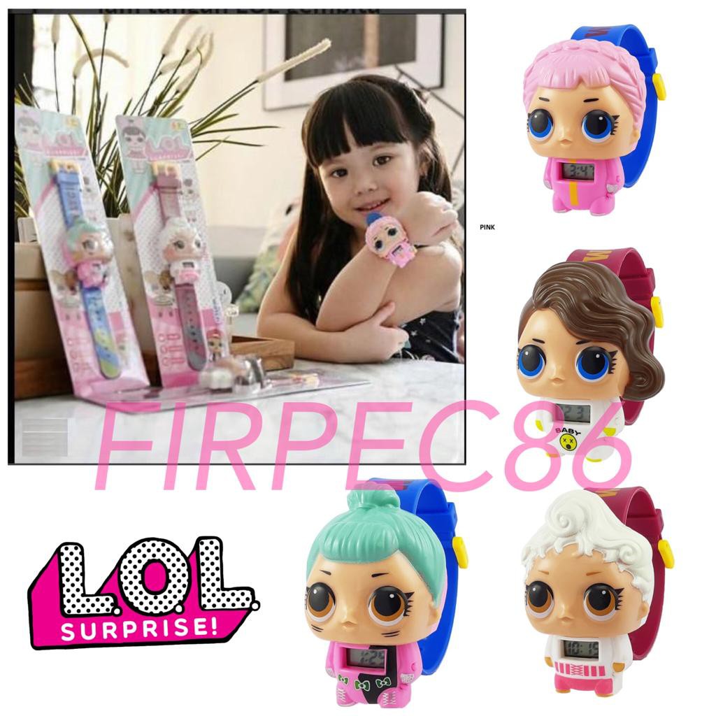 F86 SET JAM ANAK DIGITAL GRATIS BONEKA LOL SURPRISE LUCU