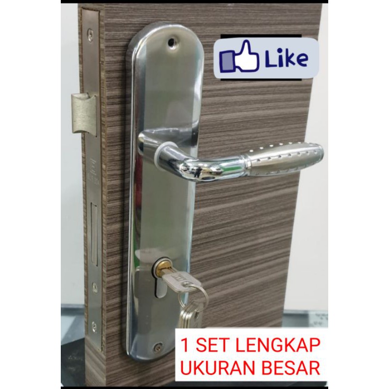 Kunci besar  set stanlis,kunci pintu set,handle pintu set