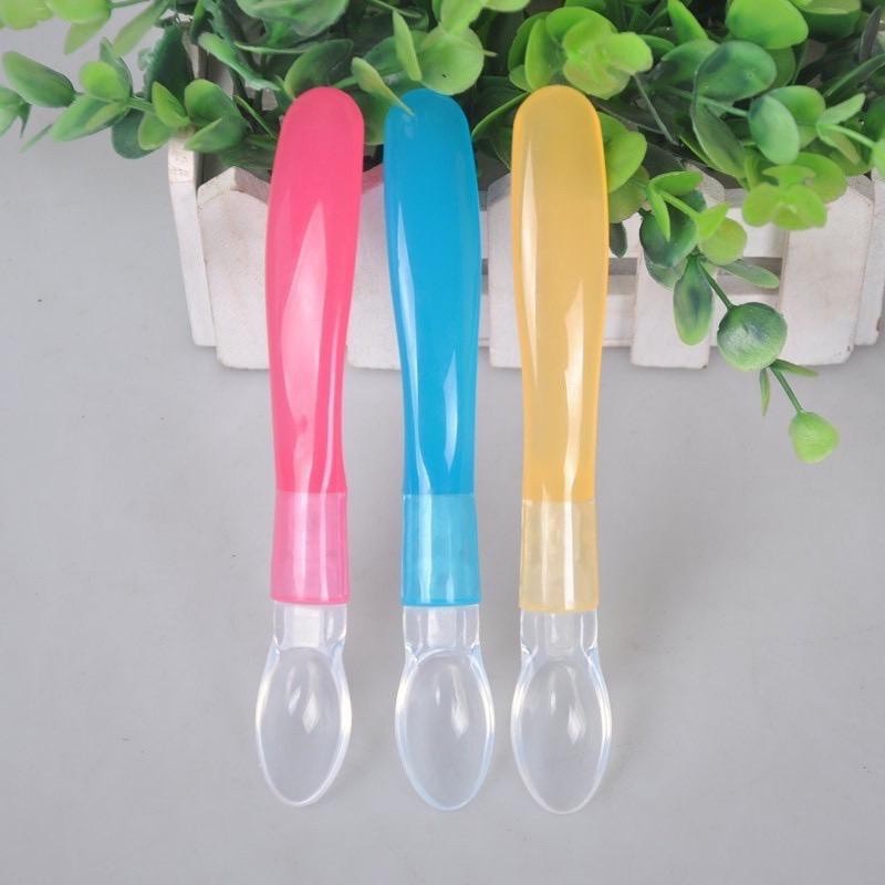 Sendok Makan Bayi Silikon - Baby Silicone Spoon Lentur Aman 0798