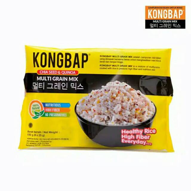 

Kongbap multi grain mix isi 6 chia seed & quinoa