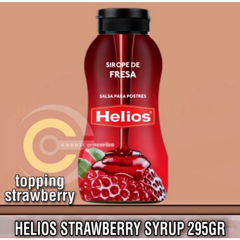 helios strawberry syrup 295g / topping / sirope de fresa / selai