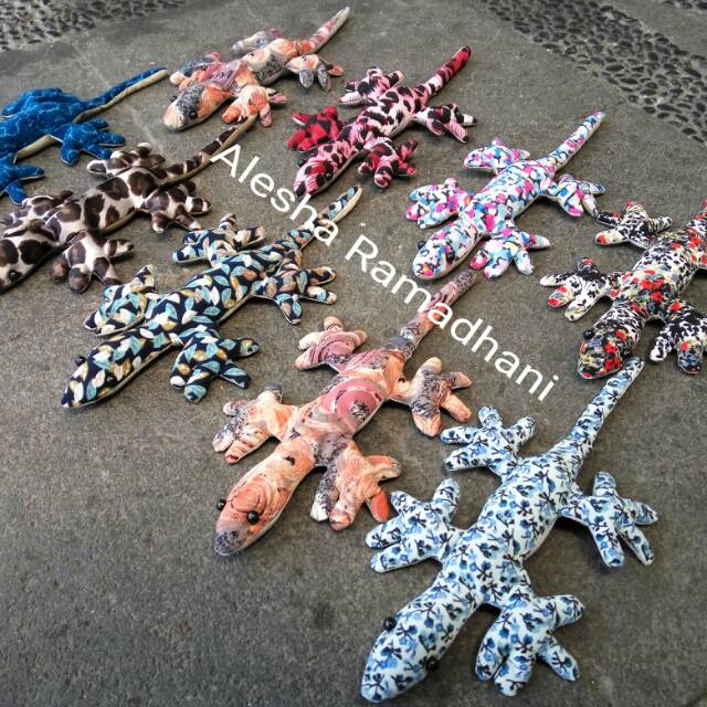 Paket Boneka Pasir Tokek Gecko isi 10