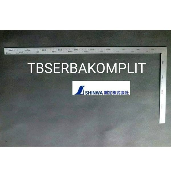 

Siku Tukang 50cm x 25cm Shinwa Japan 10405 Carpenter Large Square Ruler 500mm x 250mm x tebal 2mm