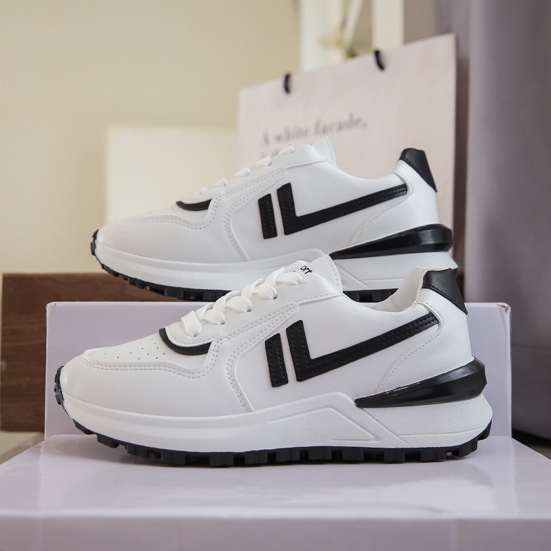 CaniKorea &quot;FREE BOX&quot; Haechan Sepatu Wanita Sneakers Kets Bertali Kasual Fashion Shoes Import Anti Slip Premium Quality 9158