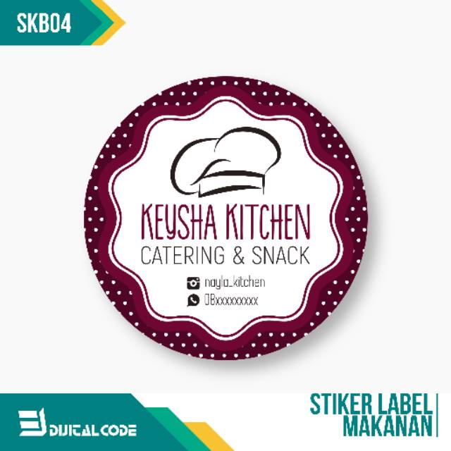 

SKB04 Stiker Label Bulat Untuk Kemasan Kue Toples Bungkus Plastik