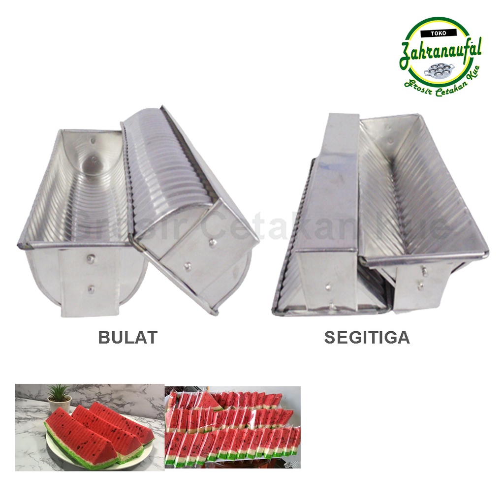 CETAKAN PUDING BOLU SISIR LOYANG SEMANGKA MOTIF SEGITIGA DAN BUNDAR