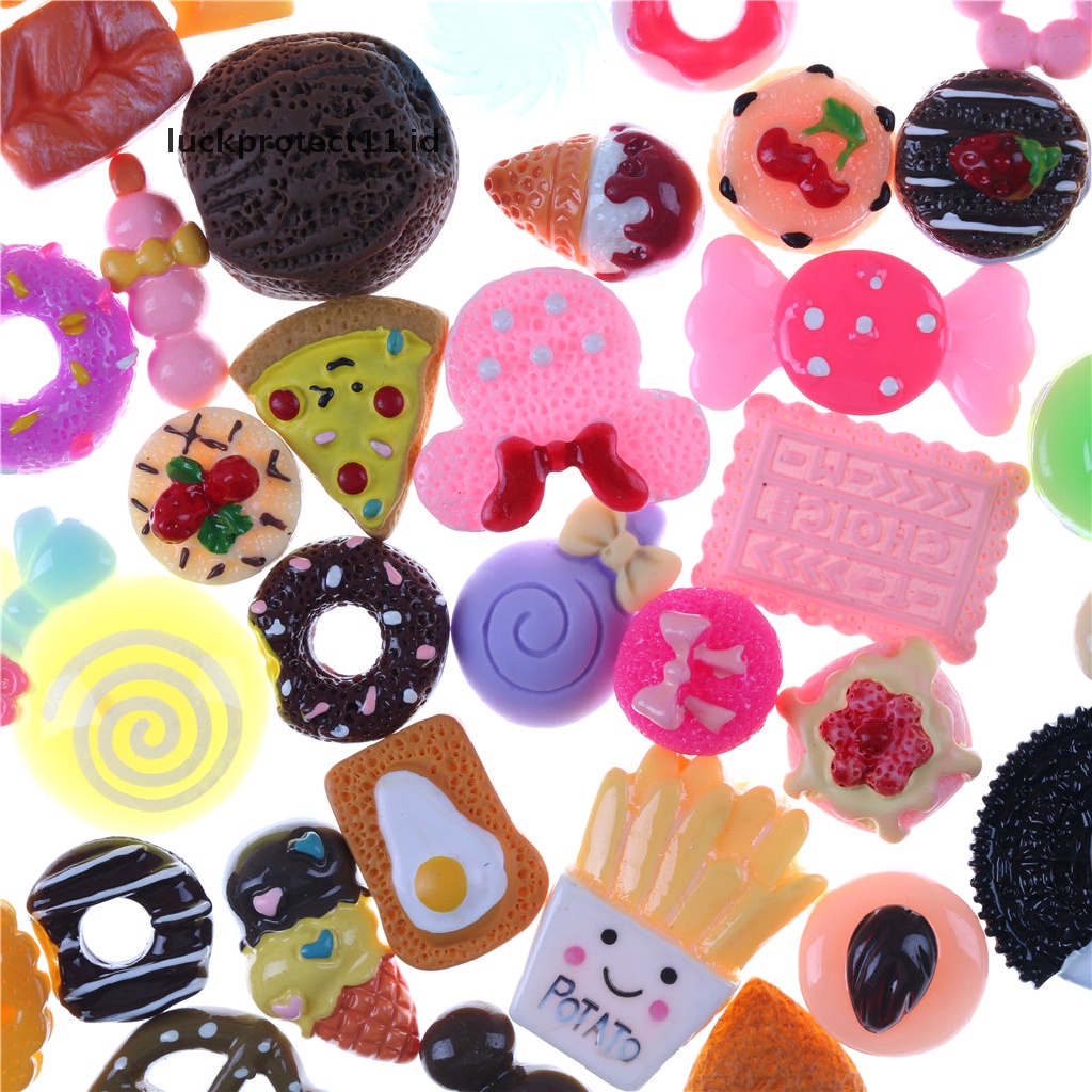 10 Pcs Miniatur Kue Bahan Resin Untuk Dekorasi Handphone 10 Pcs Miniatur Kue Bahan Resin Untuk Dekorasi Handphone DIY 10pcs Boneka Lucu