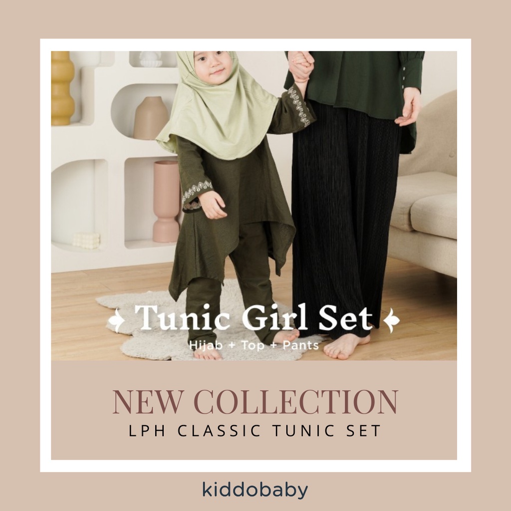 Little Palmerhaus Classic Tunic Set | Blous Anak | Baju Muslim Anak | Baju Set Anak