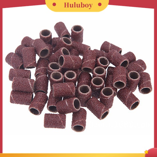 Huluboy Huluboy♡ 50pcs Amplas Kuku Bentuk Bulat Untuk Nail Art DIY