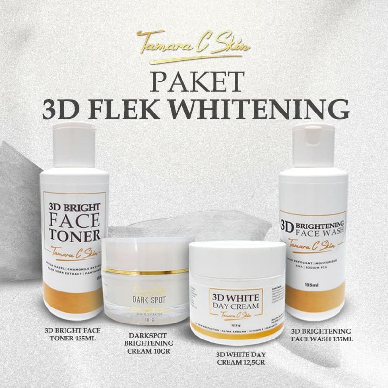 PAKET 3D FLEK WHITENING TAMARA C SKIN PAKET CREAM FLEK MELASMA MEMUTIHKAN
