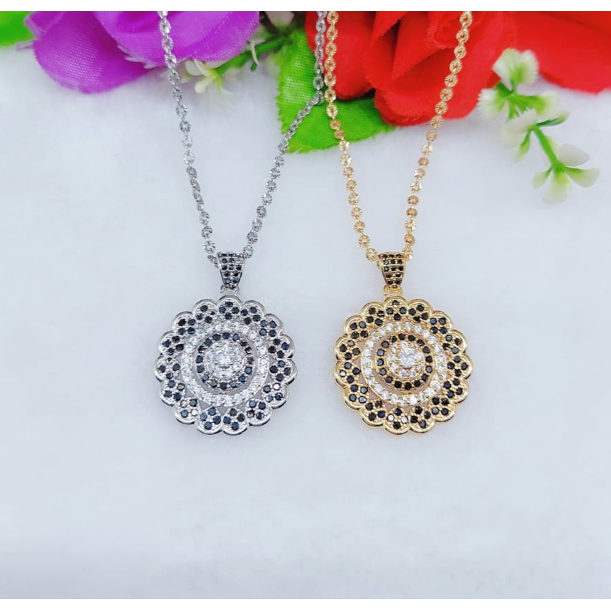 Kalung xupung mata full lapis emas perhiasan fashion K33,34