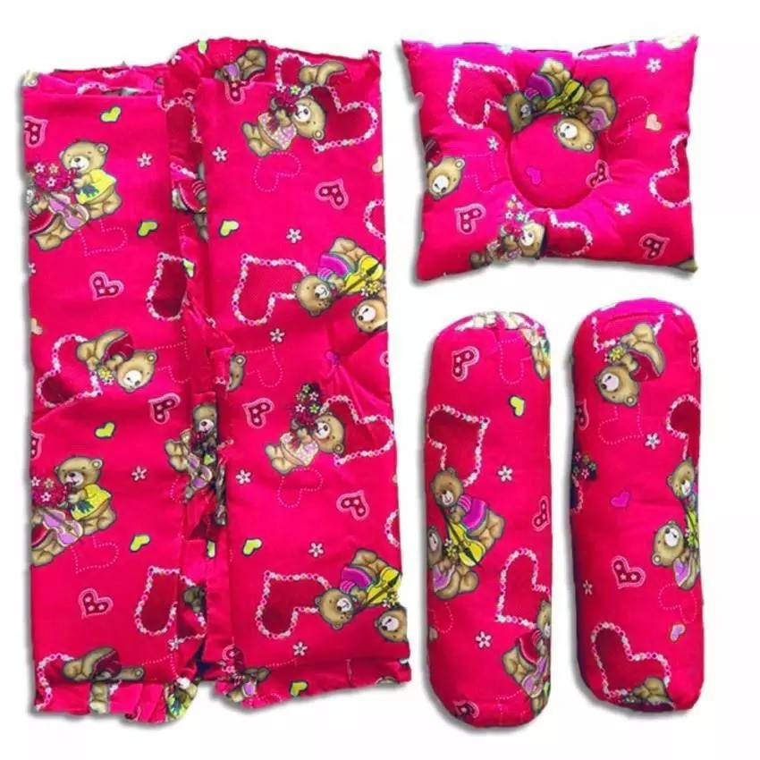 Bantal Guling Bayi set 4 in 1 Bedcover Selimut Warna (Panda/Top/Ceria)