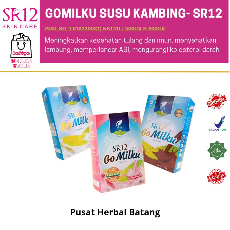 GOMILKU SR12 600GR | GO MILKU SR12 600GR SUSU ETAWA HALAL BPOM MENINGKATKAN KESEHATAN IMUN TUBUH