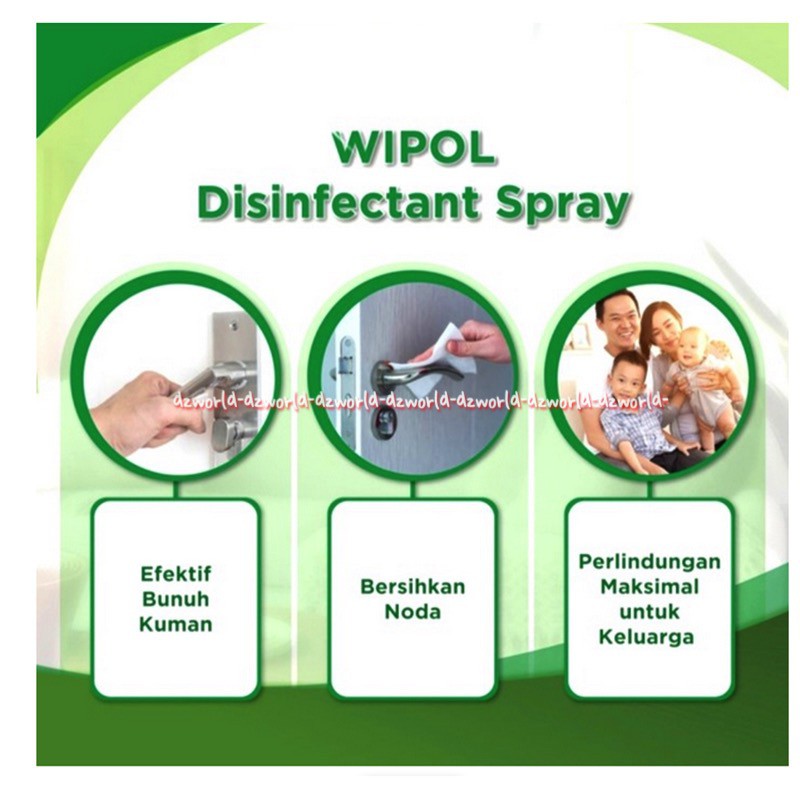 Wipol Power Clean Disinfectant Spray 500ml Cairan Pembersih Anti Kuman Antiseptik Wippol Sprey