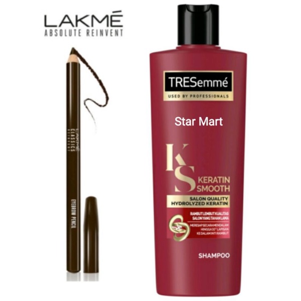 TRESEMME Keratin Smooth Shampoo 340ml / shampo tresme gratis lakme eyebrow pencil
