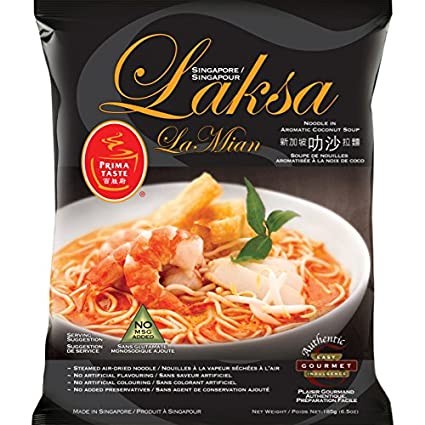 

Prima Taste Laksa Lamian / Mie Laksa Singapore 185 Gram