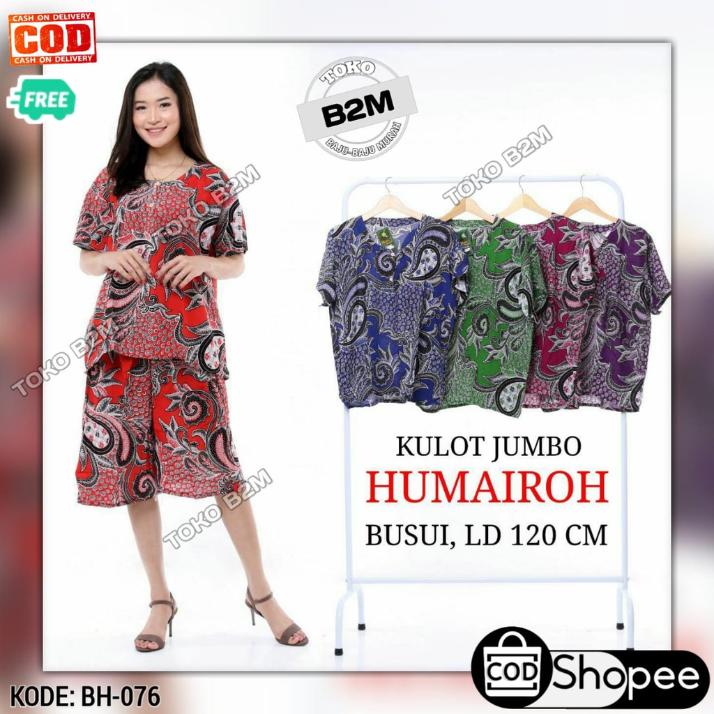 Set Kulot Jumbo B2M Kulot Jumbo Humairoh Kode BH-076