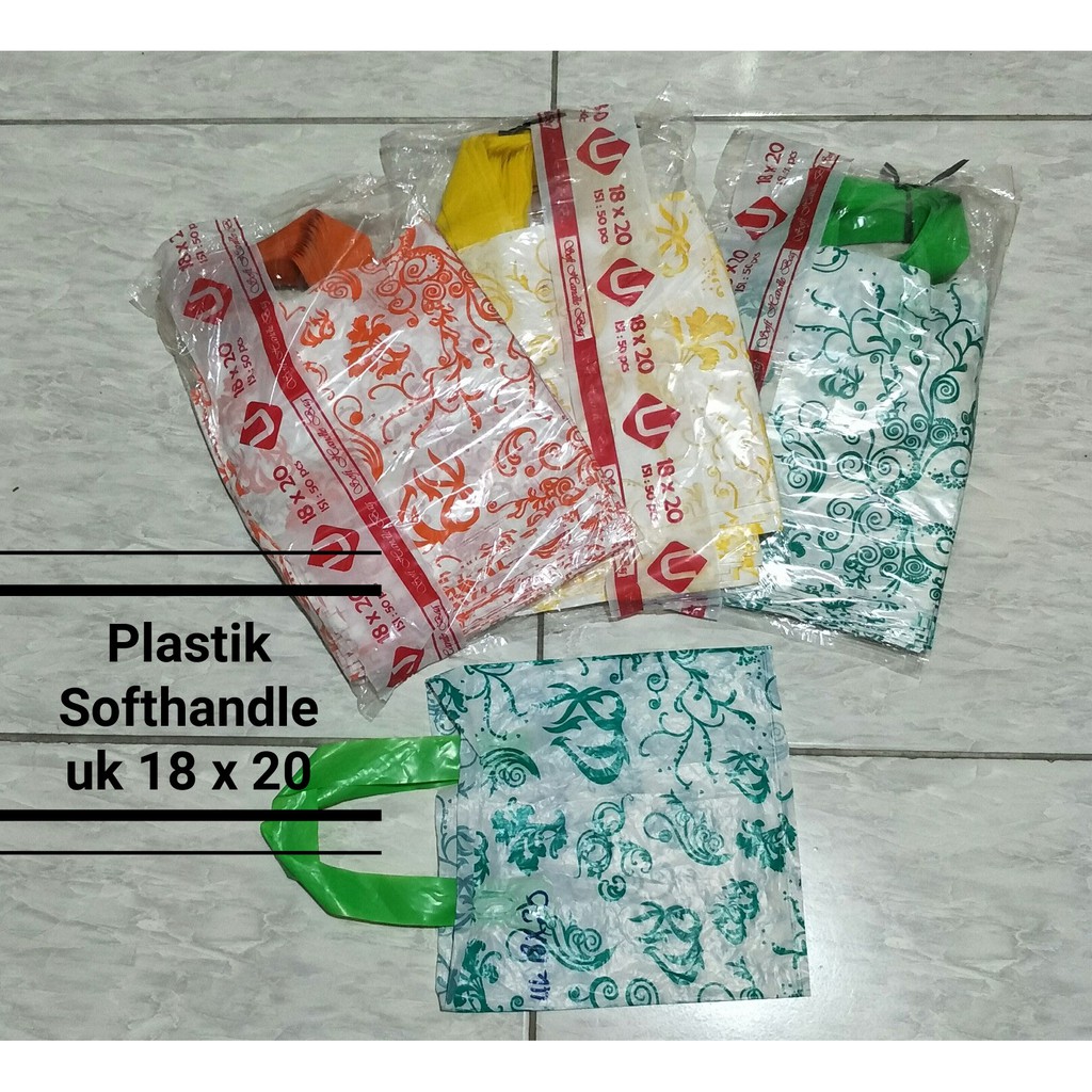 Tas Plastik Softhandle Uk 18 X 20/ Kantong Plastik Baju/ Shopping Bag