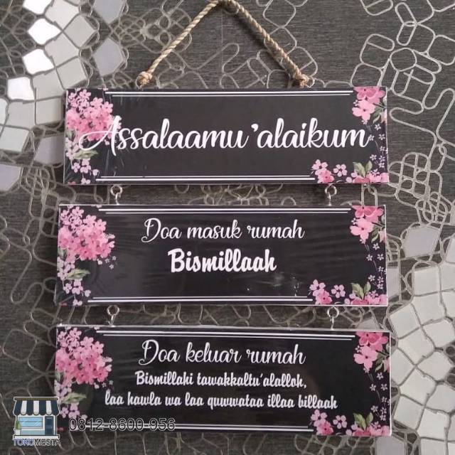 TM Hiasan Dinding Wooden Sign 3 Susun