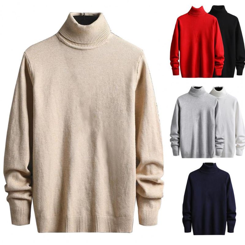 Sweater Hoodie Turtleneck Rajut Original 100% Tebal